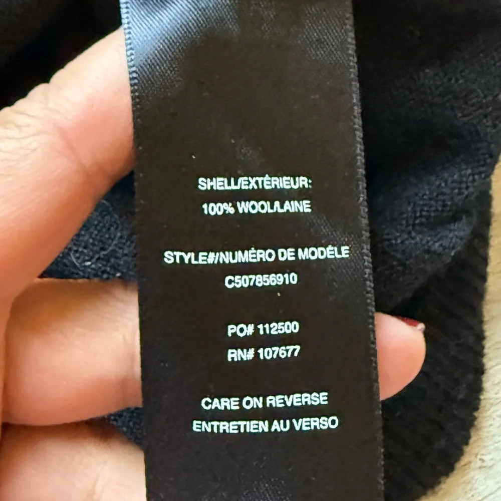 Alice + Olivia Bethela Cat Beaded Embroidered 100% Wool Black Sweater Size M - Picture 8 of 9